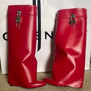 Givenchy Shark Lock boots in leather